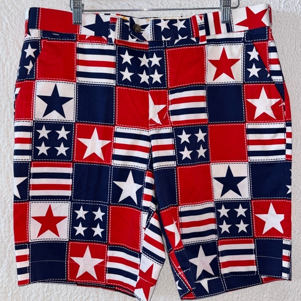 Loudmouth Stars & Stripes Flat Front Golf Shorts